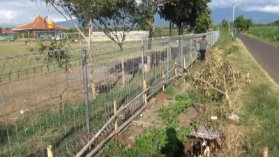 lapangan-bima-sakti-sidodadi-banyuwangi-kian-tertata,-pagar-besi-gantikan-pagar-bambu