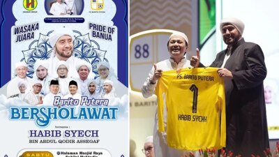 launching-barito-putera-dikemas-dengan-sholawatan-bareng-habib-syech,-target-liga-1-dibuka-dengan-doa