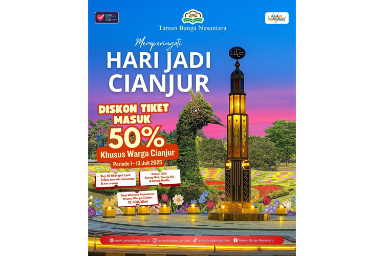 hari-jadi-cianjur-ke-348,-taman-bunga-nusantara-beri-diskon-spesial-untuk-warga-lokal-–-times-banyuwangi