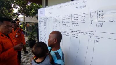 kmp-tunu-pratama-jaya-tenggelam,-kades-bangsring-banyuwangi-kerahkan-belasan-perahu-cari-anaknya