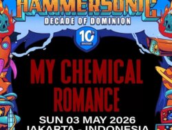 My Chemical Romance Headliner Hammersonic 2026 – Tiket Dijual 9 Juli, Siap-Siap War!