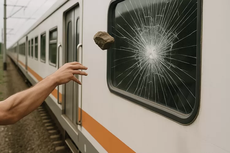 aksi-lempar-batu-sebabkan-korban-luka-dan-kerusakan-kereta-api,-kai-janji-buru-pelaku