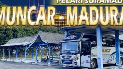 ketapang-macet-total!-bus-muncar–madura-stop-jalan,-penumpang-terlantar