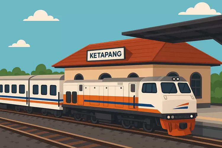 jalur-ke-pelabuhan-ketapang-banyuwangi-macet-parah,-kereta-api-jadi-penyelamat