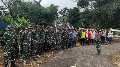 diawali-apel-pagi,-tni-dan-rakyat-minta-kelancaran-dan-keberkahan-kegiatan-tmmd-di-siliragung