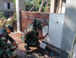 Dukung Kebutuhan Air Bersih, Satgas TMMD Banyuwangi Kebut Pengerjaan Penampungan Air Sumur Bor