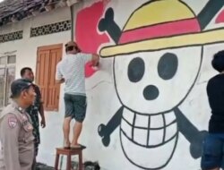 Mural One Piece di Sleman Disebut Lecehkan Lambang Negara, Babinsa dan Bhabinkamtibmas Turun Tangan Hapus