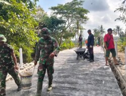 Satgas TMMD 125 Kodim 0825/Banyuwangi Bangun Jembatan Penghubung di Siliragung, Permudah Akses Warga