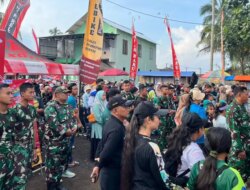 Satgas TMMD Meriahkan Jalan Sehat Ponpes Darul Muttaqin, Ratusan Peserta Tumpah Ruah di Siliragung