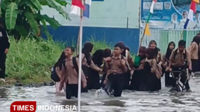 banjir-genangan-di-kota-banjar-tutup-akses-ke-sekolah-pasundan,-siswa-pulang-basah-basah-–-times-banyuwangi