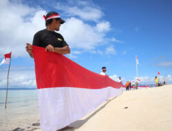 Merah Putih 80 Meter Berkibar Gagah di Ujung Samudera Pasifik – TIMES Banyuwangi