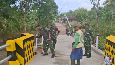 dandim-0825-banyuwangi-letkol-joko-sukoyo-tinjau-progres-pembangunan-jembatan-tmmd,-warga-merasa-terbantu!