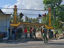 Kado Spesial HUT ke-80 RI! Gapura TMMD Kodim Banyuwangi Berdiri Kokoh di Pintu Jembatan Desa Kesilir