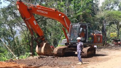 update-proyek-gumitir-terkini:-lubang-bore-pile-rampung,-tebing-diperkuat-bronjong