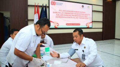 peringati-hut-ke-80-ri,-lapas-banyuwangi-gelar-donor-darah-dan-pemeriksaan-kesehatan-gratis