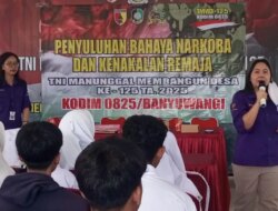 Kodim 0825 Gelar Penyuluhan Kesehatan Mental, Remaja Dibekali Cara Hadapi Stres dan Bahaya Narkoba