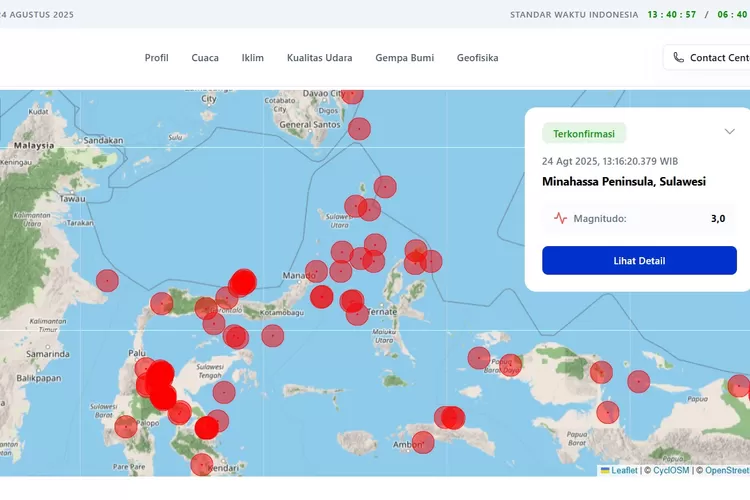 gempa-terkini-24-agustus-2025:-indonesia-diguncang-71-kali,-tertinggi-4,9-magnitudo