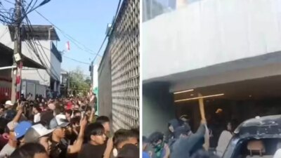 lexus-listrik-rp-2,2-miliar-milik-ahmad-sahroni-jadi-korban-amuk-massa-di-tanjung-priok
