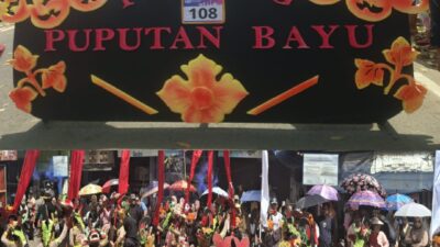 karnaval-sd-smp-tingkat-kecamatan-sdn-1-kulon-usung-tema-“perang-puputan-bayu”