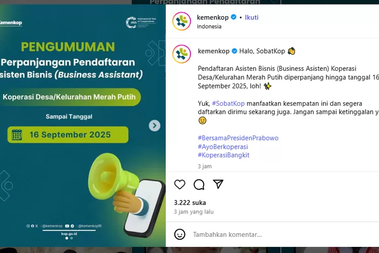 minimal-lulusan-sma!-lowongan-kerja-kemenkop-2025-gaji-rp-7,25-juta,-ngantor-di-desa-desa