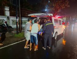 Warga Kecamatan Tegalsari Tabrak Tiang Telfon di Genteng Hingga Tidak Sadarkan Diri