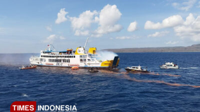 keselamatan-penyebarangan,-simulasi-kecelakaan-kapal-digelar-di-selat-bali-–-times-banyuwangi