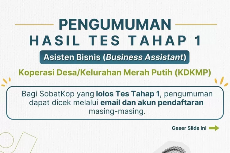 pengumuman-hasil-tes-tahap-1-asisten-bisnis-kemenkop:-selamat!-lanjut-ke-asesmen-psikologis