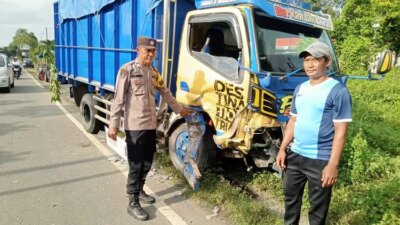 angkut-20-santri-tpq,-truk-diesel-di-banyuwangi-terlibat-kecelakaan-di-bangorejo