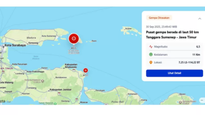 gempa-sumenep-terkini:-alasan-mengapa-tidak-berpotensi-tsunami-meski-magnitudo-kuat-6,5-dengan-52-guncangan