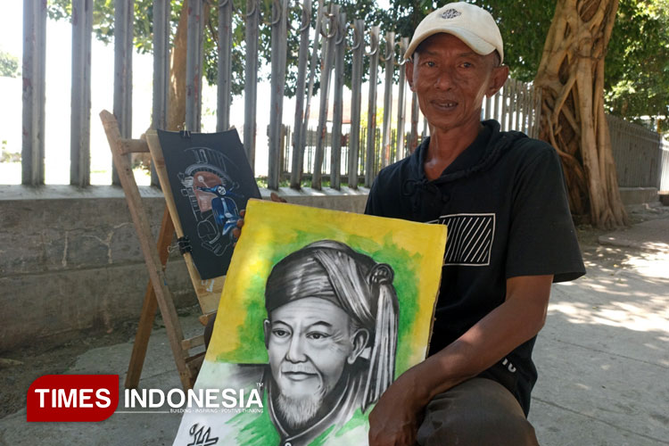 kisah-djoeuhari,-seniman-jalanan-banyuwangi-yang-bertahan-hidup-lewat-lukisan-dan-doa-–-times-banyuwangi