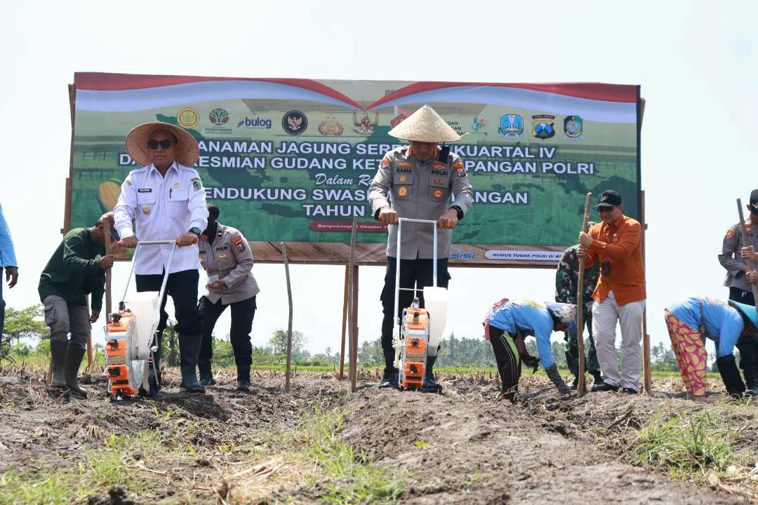 polresta-bersama-pemkab-banyuwangi-genjot-tanam-jagung-dukung-swasembada-pangan-presiden