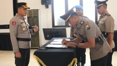 mutasi-jabatan-di-polresta-banyuwangi,-kapolsek-licin-dan-kp3-resmi-berganti-pimpinan