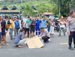 Horrornya Lajur Kanan! Motor Ditarek Tambang Tersambar Truk Semen, Satu Tewas di Depan Terminal Sritanjung