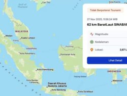 Breaking News: Gempa M6,3 Guncang Sinabang Aceh, BMKG Imbau Warga Tetap Tenang