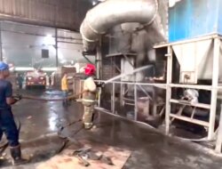 Kebakaran Mesin Dust Collector di Pabrik Triplek Kabat Banyuwangi, Kerugian Capai Rp 100 Juta