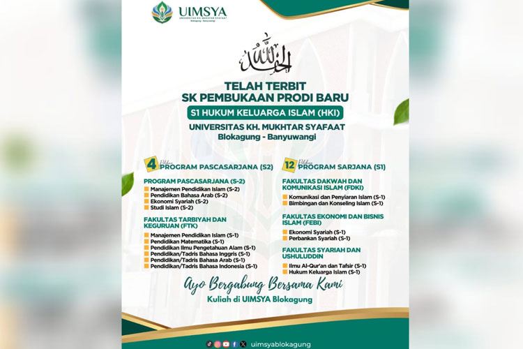 luncurkan-prodi-s1-hukum-keluarga-islam,-kuliah-di-uimsya-blokagung-banyuwangi-kini-makin-lengkap-–-times-banyuwangi