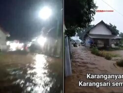 Breaking News! Hujan Deras Picu Luapan Air Sungai, Dua Desa di Muncar dan Sempu Banyuwangi Terendam Banjir