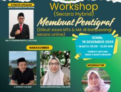 Kemenag Banyuwangi Gelar Workshop Pentigraf Hybrid, Dorong Penguatan Karakter Literasi Siswa