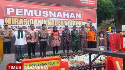 polresta-banyuwangi-musnahkan-ribuan-botol-miras-dan-knalpot-brong-–-times-banyuwangi