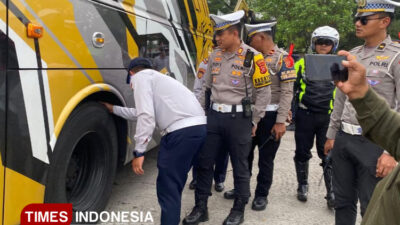 operasi-lilin-lodaya-2025,-polres-majalengka-gelar-ramp-check-bus-di-tol-cipali-–-times-banyuwangi