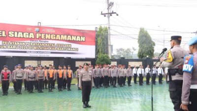 gelar-apel-pasukan,-kapolresta-banyuwangi-tegaskan-kesiapan-pengamanan-malam-tahun-baru-2026