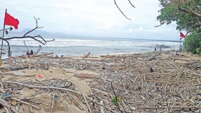 pantai-pancur-alas-purwo-banyuwangi-dipenuhi-sampah-kiriman,-fenomena-tahunan-musim-angin-barat