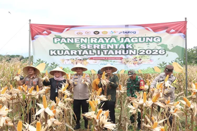 polresta-banyuwangi-gelar-panen-raya-jagung-kuartal-i-2025,-hasilkan-126-ton