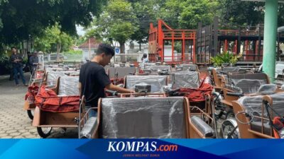 200-becak-listrik-bantuan-presiden-tiba-di-banyuwangi,-khusus-untuk-pengayuh-lansia