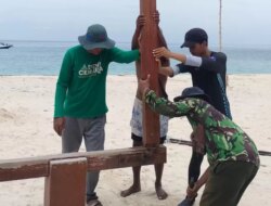 Swadaya Pokdarwis, Papan ‘Welcome Pulau Tabuhan’ Diperbaiki Kembali Jadi Spot Foto Favorit Wisatawan