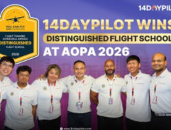 Recognized by Global Student Feedback, 14DAYPILOT Named AOPA Distinguished Flight School 2026 – TIMES Banyuwangi