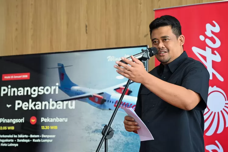 bobby-nasution-resmikan-rute-baru-pinangsori–pekanbaru,-minta-tiket-pesawat-terjangkau