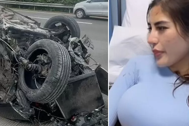 mobil-terbalik-di-jalan-tol,-diva-siregar-selamat-dari-kecelakaan-maut-dan-jalani-ct-scan
