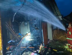 Rumah Semi Permanen di Licin Banyuwangi Terbakar, Diduga Akibat Korsleting Listrik