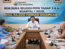 BGN Buka Seleksi PPPK Tahap 3 dan 4 Kuartal I 2026, Total 64.920 Formasi Disiapkan